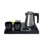 Hotel Electric Kettle Tray Set with 2 Tea Cups - 0.6L (1 Set)