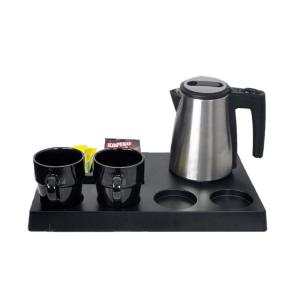 Hotel Electric Kettle Tray Set with 2 Tea Cups - 0.6L (1 Set)