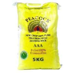 Peacock Rice Thai Jasmine - 5kg (5 Pack)
