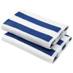 Pool Towel Stripes White Blue - 550g [76 x 180 cm] (1 Pack)