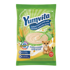 Yumvita Maize / Wheat Cereal Sachet - 350g (12 Pack)